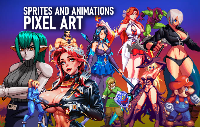 Gig Preview - Create pixel art sprites and animations with video game quality