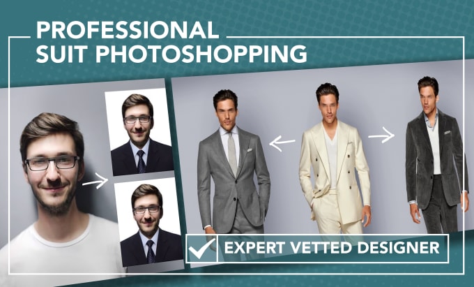 Gig Preview - Photoshop you in a suit for your professional CV photo