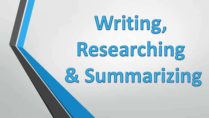 Gig Preview - Write, search and summarize