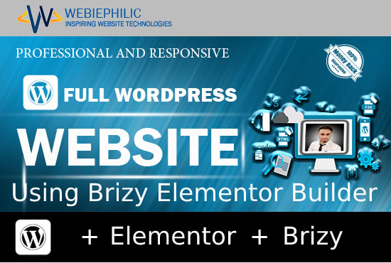 Gig Preview - Design wordpress website with brizy or elementor builder, and astra theme