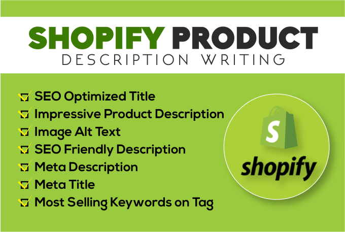 Gig Preview - Edit shopify product title, shopify description and add tags