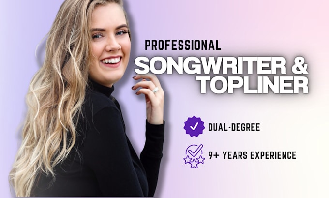 Bestseller - be your professional female singer, songwriter, ghostwriter