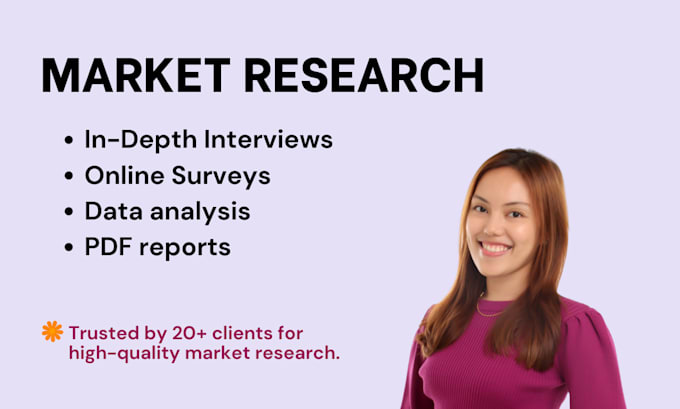 Gig Preview - Conduct market research and in depth interviews