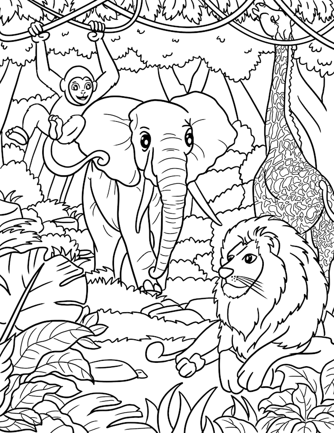 Gig Preview - Draw coloring pages for children book