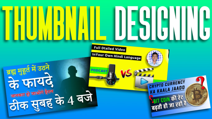 Gig Preview - Do thumbnail designing for your videos and contents