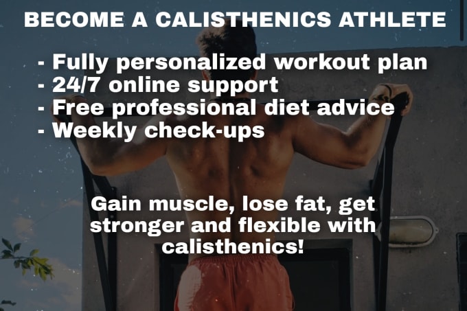 Gig Preview - Be your calisthenics home workout coach and personal trainer