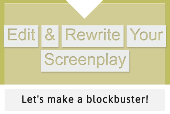 Gig Preview - Edit and rewrite your screenplay