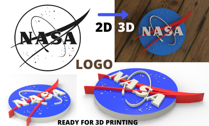 Gig Preview - Covert logo from 2d to 3d,ready for 3d printing