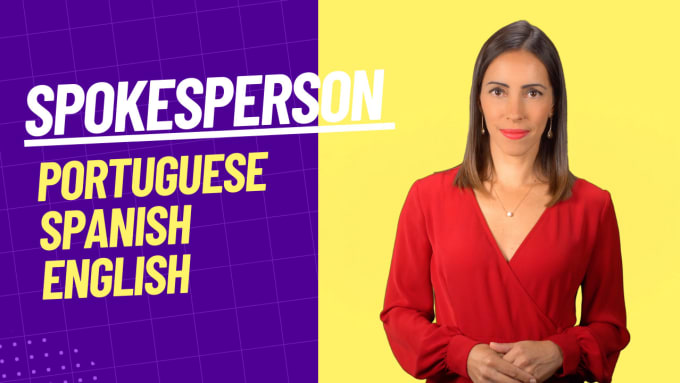 Gig Preview - Be your brazilian portuguese spokesperson or apresentadora