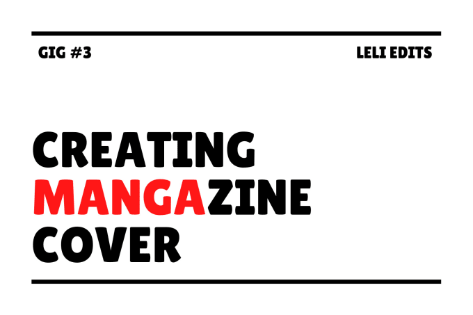 Bestseller - create a minimalist anime magazine cover