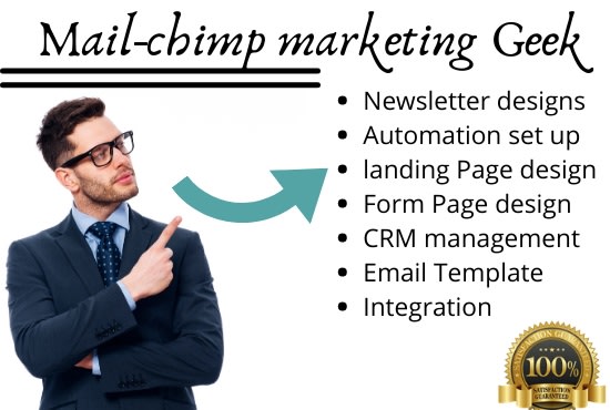 Gig Preview - Create mailchimp landing page email marketing automation and klaviyo email flows