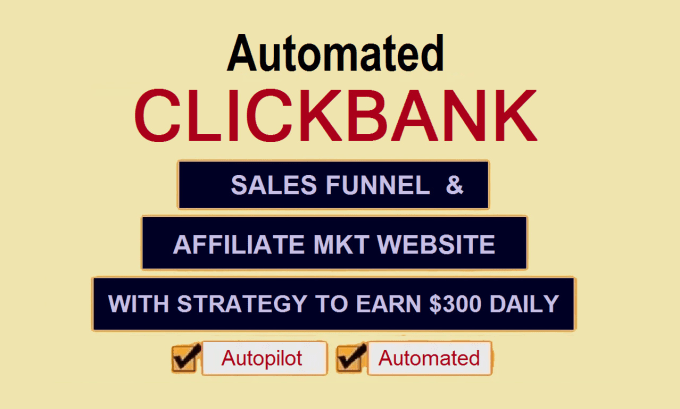 Gig Preview - Design automated clickbank affiliate marketing website for passive income