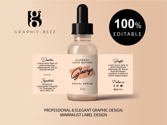 Bestseller - do your sleek and minimalist product label design