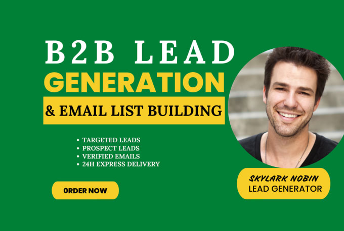 Gig Preview - Do b2b lead generation for your business email marketing