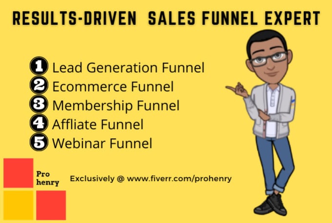 Gig Preview - Build a go high level, thrivecart sales funnel or gohighlevel website