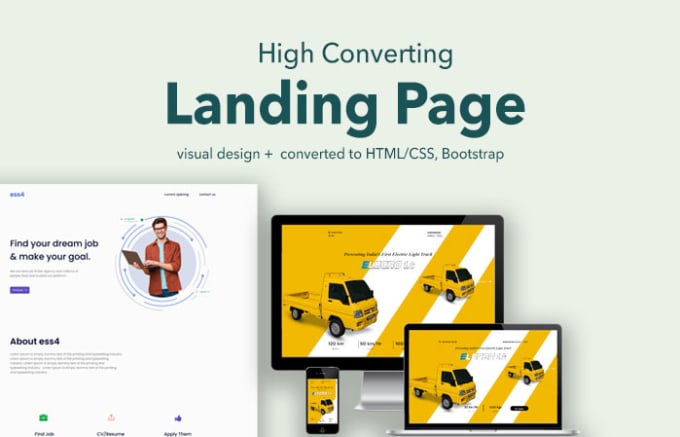 Gig Preview - Help to build high converting landing page