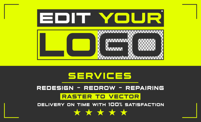 Bestseller - edit, remake, redraw, change font, recolor, vectorize or make a logo transparent