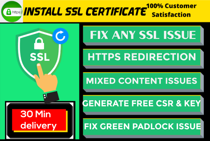 Gig Preview - Install a free SSL certificate http to https or ssl fix wordpress site