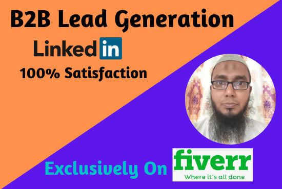 Gig Preview - Do b2b lead generation and linkedin leads