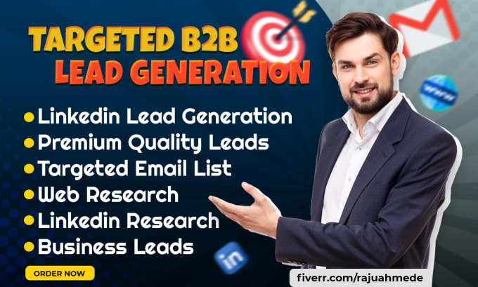 Gig Preview - Do targeted b2b lead generation for any industry