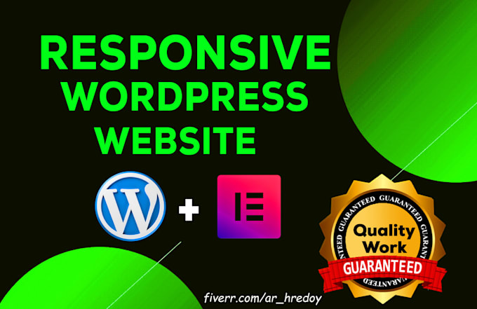 Gig Preview - Design develop responsive modern wordpress website as elementor pro expert