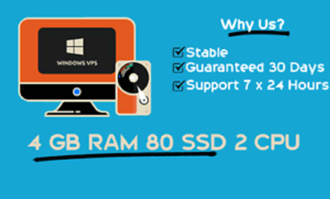 Gig Preview - Cheap windows vps vps windows 4 gb ram fast delivery for 3 month