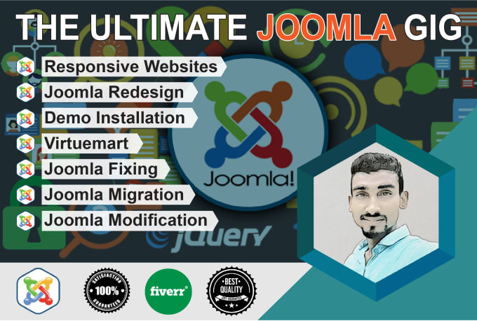 Gig Preview - Design develop and fix any joomla website