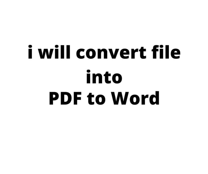 Gig Preview - Convert pdf to word, word to pdf