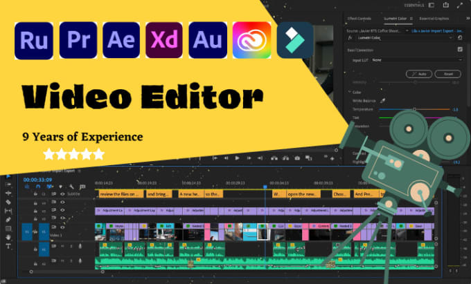 Gig Preview - Do quality professional video editing services