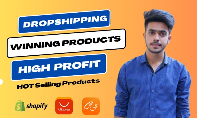 Gig Preview - Find winning shopify products or ali express dropshipping products