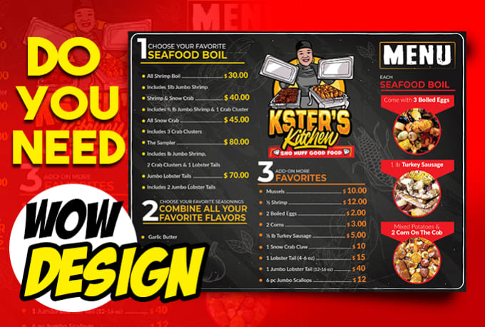 Gig Preview - Do menu design 24 hour restaurant menu card food menu design