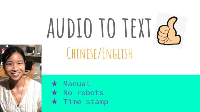 Gig Preview - Transcribe chinese and english audio and provide srt file