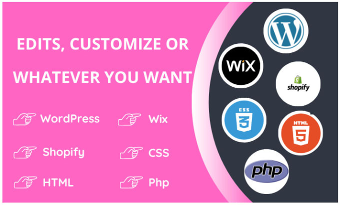 Gig Preview - Expertly customize wordpress, wix, websites, PHP, HTML, CSS bugs