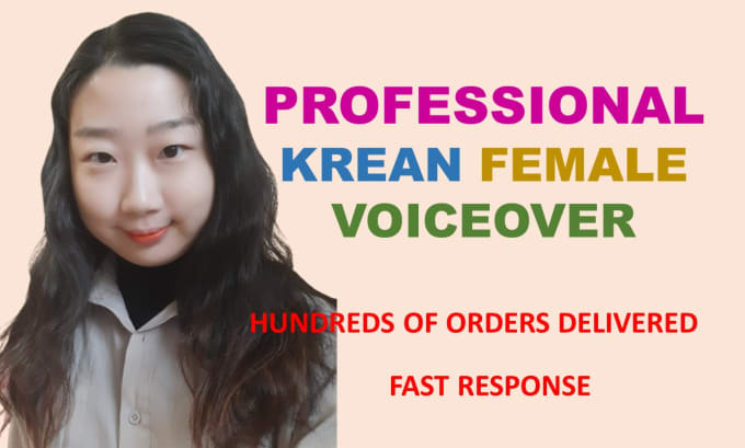 Gig Preview - Record a professional korean female voice over