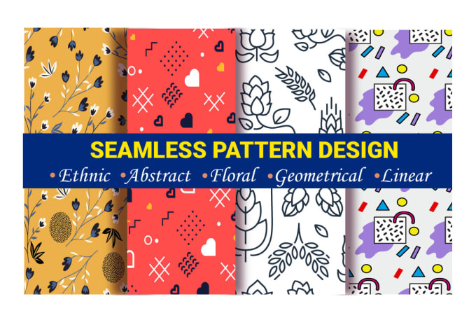 Gig Preview - Design textile, fabric seamless print repeat pattern and geometric pattern