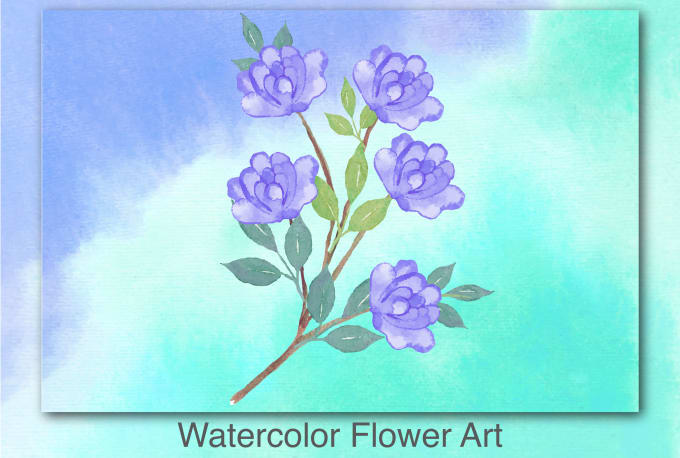 Gig Preview - Paint floral art in watercolor for printable card or wall decor