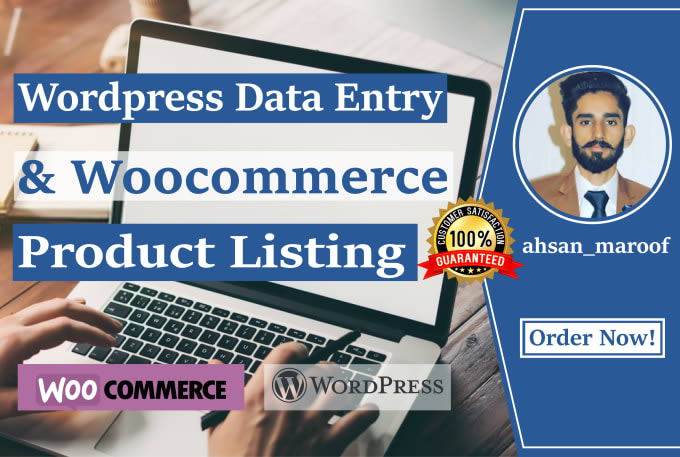 Gig Preview - Do wordpress data entry and woocommerce product upload