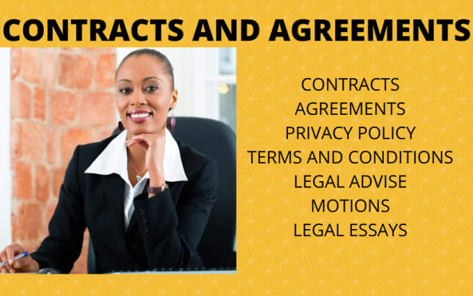 Gig Preview - Draft contracts agreements, terms and conditions or privacy policy