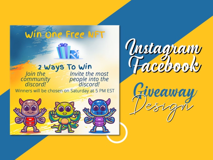 Gig Preview - Design instagram facebook giveaway contest post banner