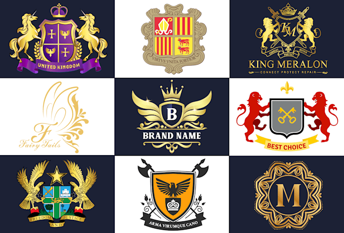 Gig Preview - Do royal heraldic, coat of arms, emblem, brand ,luxury logo