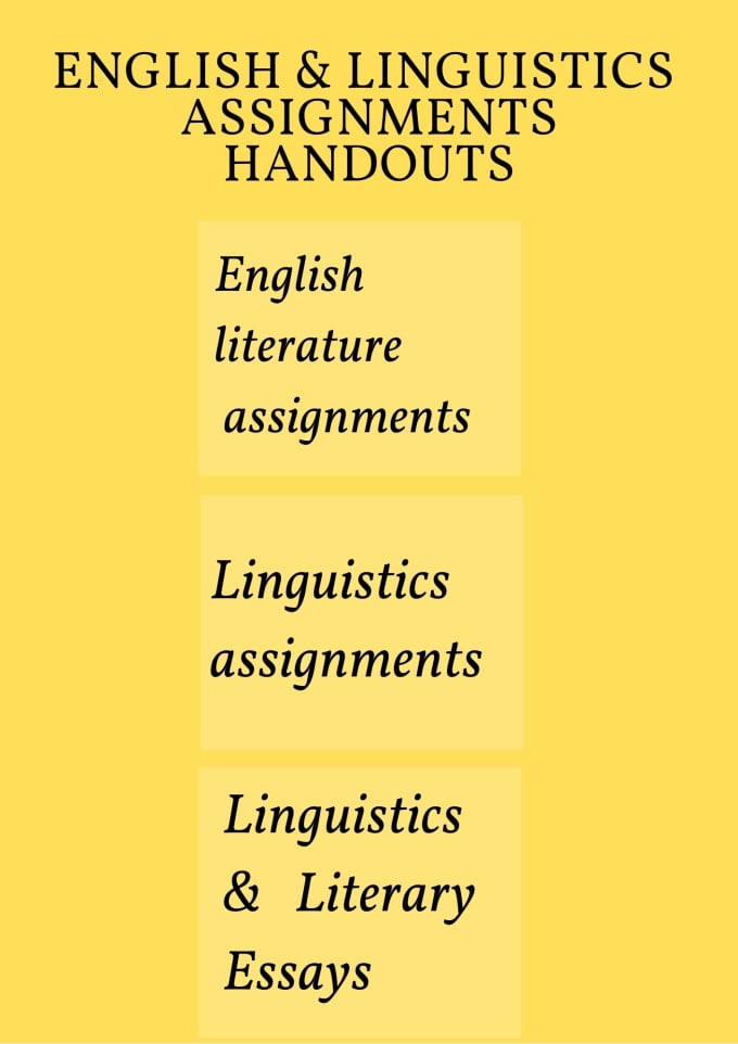 Gig Preview - Assist you in english linguistics assignments and articles