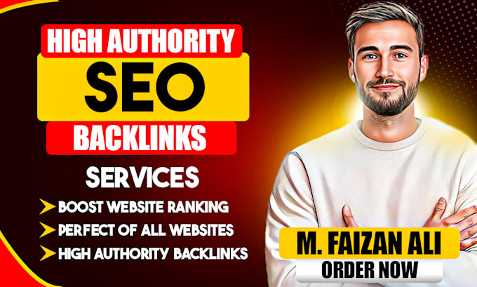 Gig Preview - High da SEO backlinks and authority link building service for google ranking