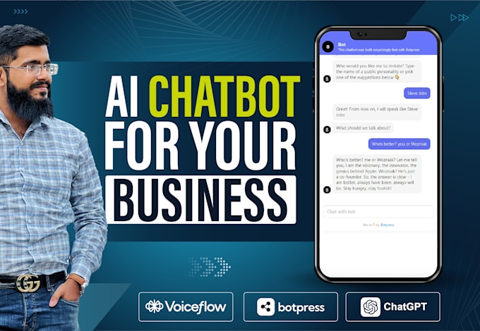 Gig Preview - Build custom ai chatbots for your website with botpress