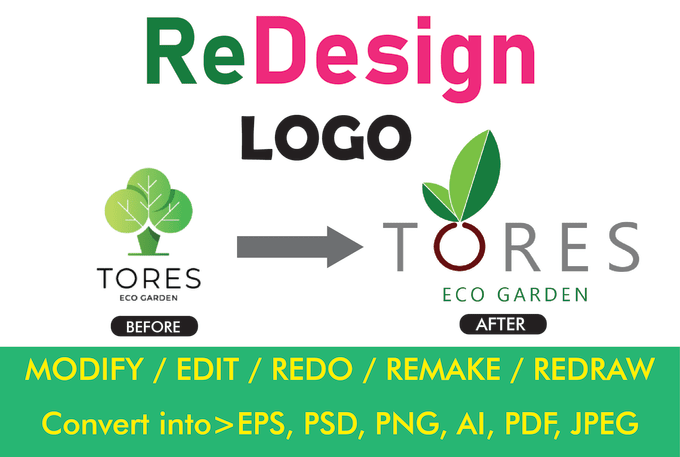 Bestseller - modify refresh alter revamp amend update or tweak your logo