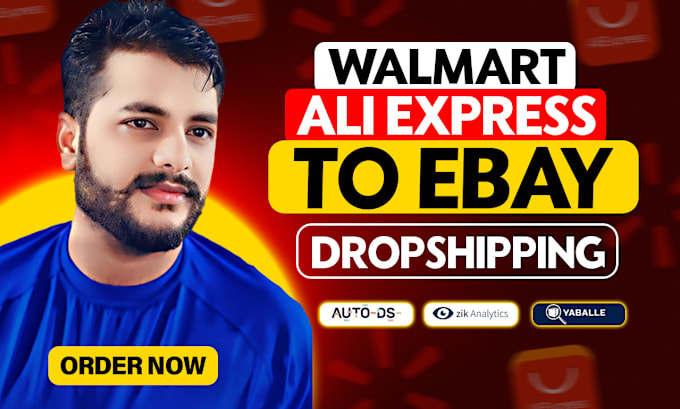 Gig Preview - Do aliexpress, amazon, or walmart to ebay dropshipping