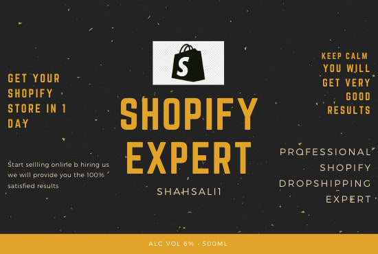 Gig Preview - Create shopify website or shopify store