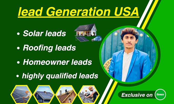 Gig Preview - Provide solar leads and roofing leads all over USA