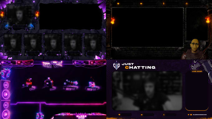 Bestseller - design atmospheric and unique twitch stream overlay