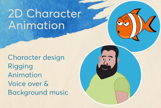 Gig Preview - Animate 2d character and explainer video