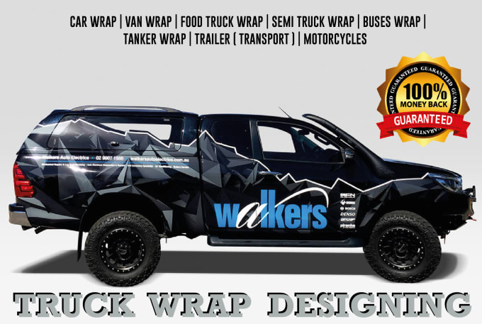 Gig Preview - Design awesome car wrap van wrap truck wrap vehicle wrap design